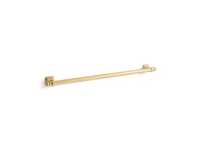 GRAND 36 Inch Grab Bar Vibrant Brushed Brass Wall Mounted 500 lbs Capacity