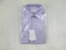 NEW Eton Dress Shirt Mens 42 16.5 Large Pink Check Cotton Contemporary Business