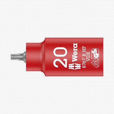 Wera 004920 VDE HF TORX  Bit 3/8'' Drive Socket, T20