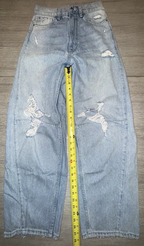 BDG Womens Size 25 High-Rise Extreme Baggy Blue Denim Jeans
