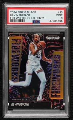 2024-25 Panini Prizm Black Fireworks Gold Prizm 7/10 Kevin Durant #13 0xh3