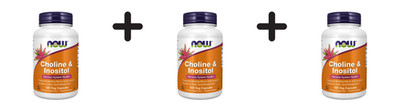 3 x Now Foods Choline and Inositol (100 vcaps) (102,02 EUR/kg)
