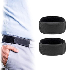 2x No Buckle Belts For Men Women Elastic Side Adjustable Waist Belt Button-Free