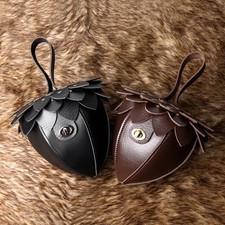 PU Leather Coin Purse Pouch Vintage  Design Mini Belt Bag Snap Closure Closure