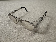 Vintage TITMUS Safety Glasses Silver Tone Frames Side Protection- wc