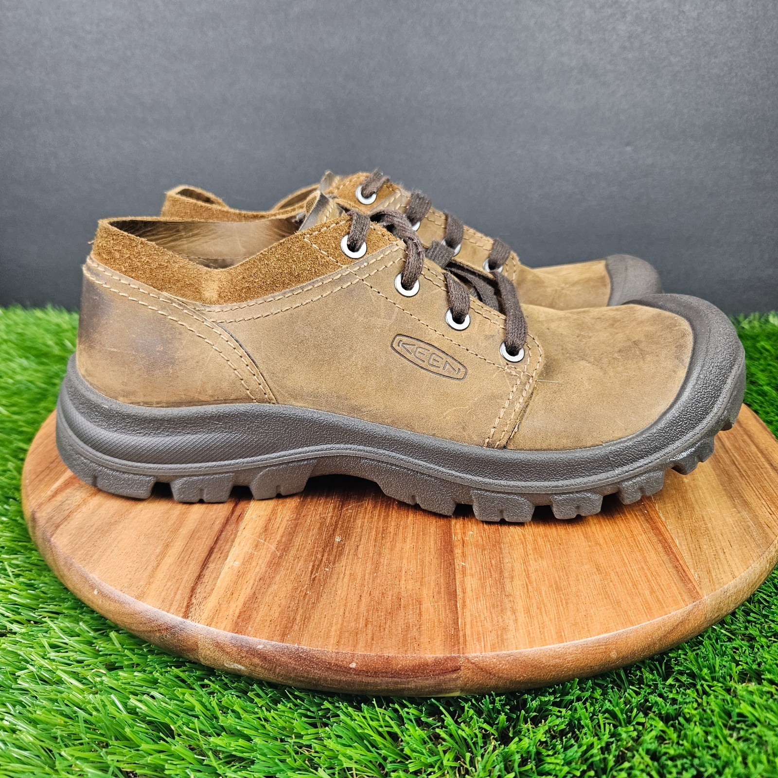 Scarpe KEEN Grayson uomo 7 5 Oxford marrone basse comode sneaker stivale suola a strappo