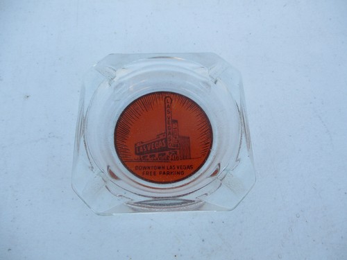 Las Vegas Club Glass Ashtray, Downtown Las Vegas Casino Vintage Ash Tray