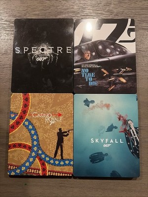 James Bond 007 Steelbooks Casino Royale, Spectre, Skyfall, No Time To Die