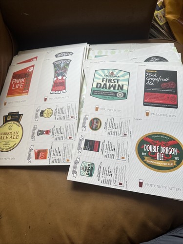 Bin 288 X Double Beer Pump Labels 6 X 4” Approx Double Sided - Picture 17 of 24