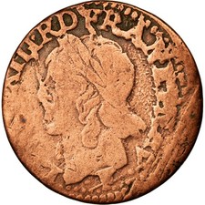 [#71621] Coin, France, Louis XIII, Double tournois de Warin, tête à gauche, Dou,