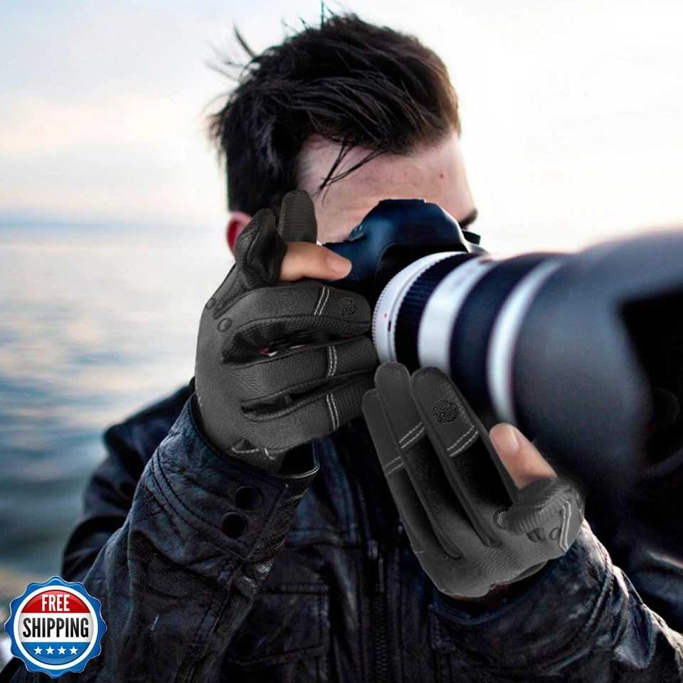 Неопреновые рыболовные перчатки Palmyth для мужчин и женщин 2 среза пальцы гибкие серые - Изображение 4 из 4