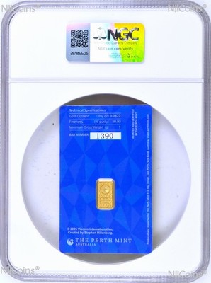 2025 SPONGEBOB SQUAREPANTS 1g .9999 Gold Perth Mint Minted Bar NGC
