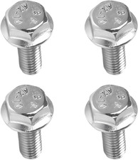 4 PCS Car Top Front Skid Plate Bolts, 304 Stainless Steel 12Mm Hex Head Flanged