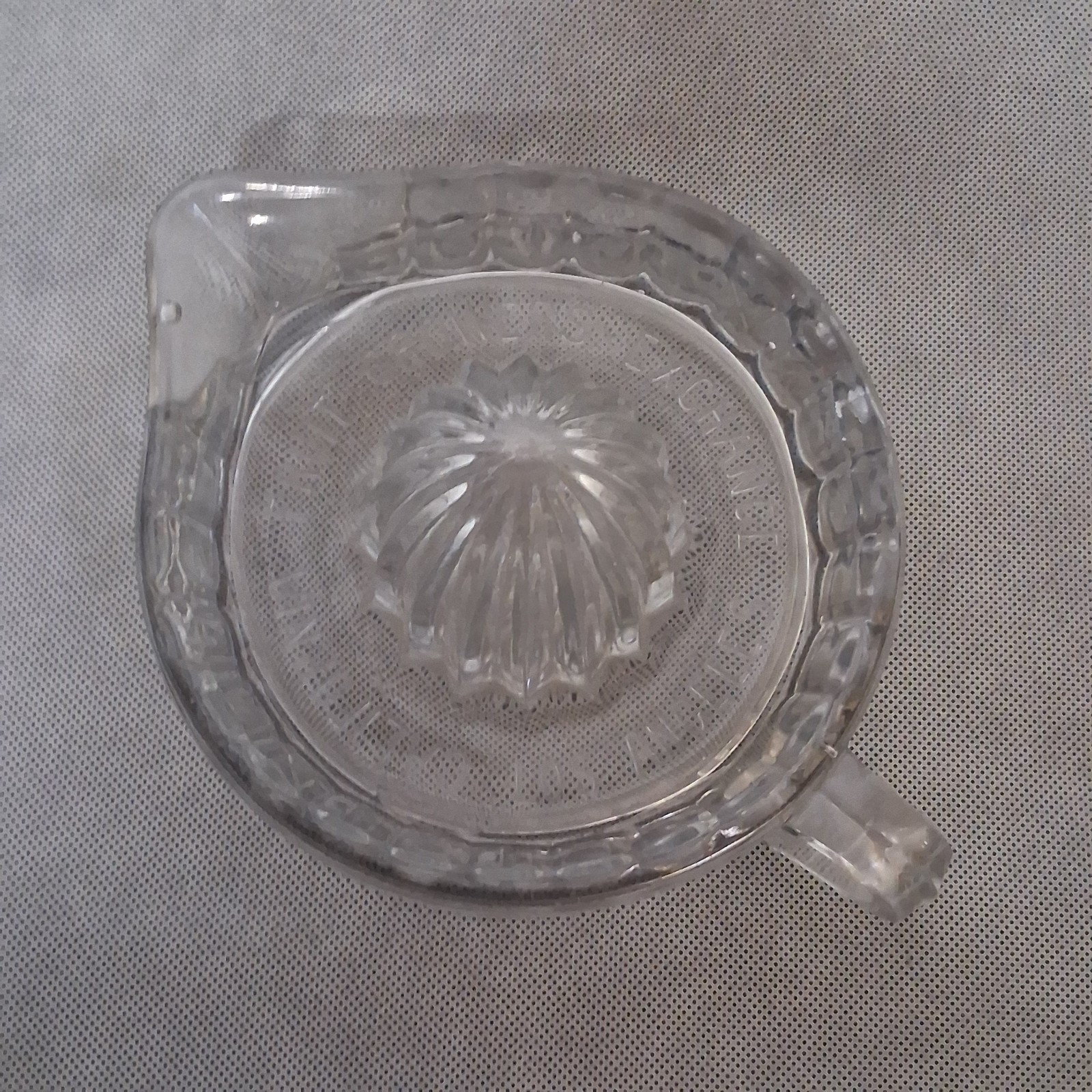 Sunkist Embossed Orange Juicer Clear Glass California Fruit Growers Exchange