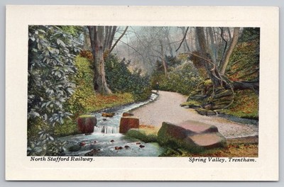 Spring Valley Trentham Postkarte North Stafford Railway (W&K London) NSR Staffs