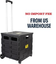 dbest products Quik Cart Pro Wheeled Rolling Crate Teacher Utility with seat Hea