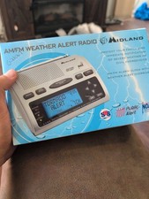 NEW Midland WR-300 AM/FM Alert Weather Radio, Alarm Clock, NOAA Public Hazards
