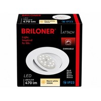 Briloner LED Einbauleuchte Weiß 5,5W 470Lm 3000K Dimmbar Schwenkbar Ø82Mm