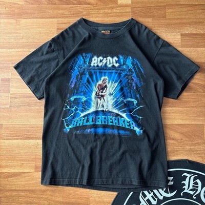 Vintage 90s AC/DC Ballbreaker World Tour 1996 Shirt Brockum Faded Distressed Tee