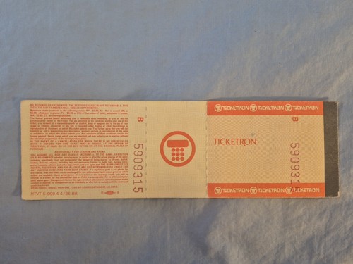 July 7-2-87 1987 THE KINKS Concert Ticket Stub Jones Beach New York - Picture 2 of 2