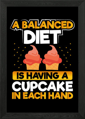 Eine ausgewogene Ernährung mit Cupca Gerahmtes Wandbild Poster Leinwandbild Bild