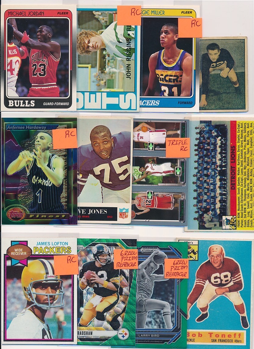 HUGE INVENTORY CLEARANCE VINTAGE ROOKIE JERSEY #'D SPORTS CARD COLLECTION LOT $$