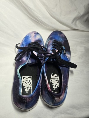 VANS Galaxy Night Sky Tie-Dye Low Top Lace Up Canvas Shoes Women Sz 7/Men Sz 5