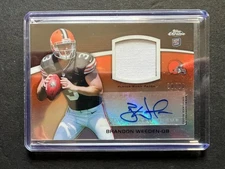 2012 Topps Chrome NFL Rookie Patch Auto RPA - Brandon Weeden RC /50