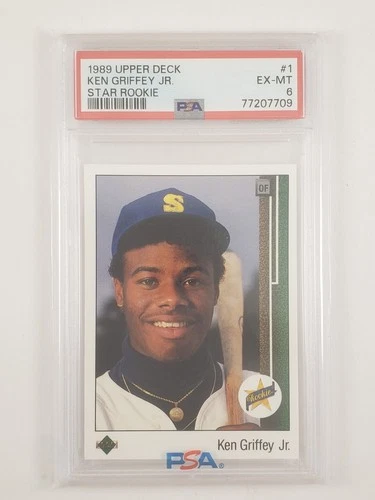 1989 Upper Deck Ken Griffey Jr, Seattle Mariners, HOF, PSA 6