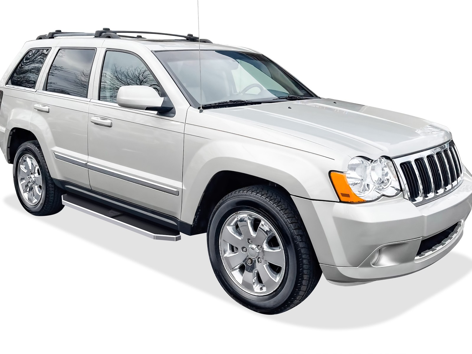 HD Ridez Flat Style Board 6" Polished Fit 05-10 Jeep Grand Cherokee Commander