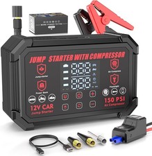 Jump Starter with Air Compressor 4000A Peak Portable Car Battery Jumper Starter