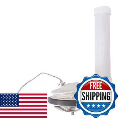 Finfuture Universal Toilet Flush Valve 2-Inch One Piece Toilet Replacement