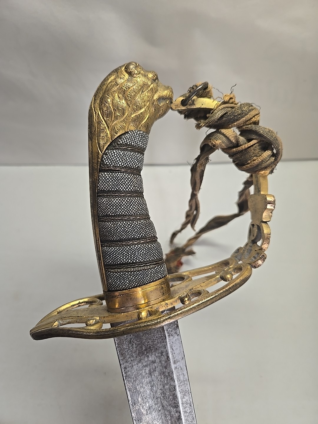 Napoleonic Wars British Pattern 1803 Infantry Officers Sword w/Scabbard - Etched