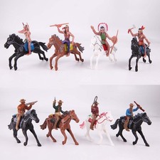 Indian Model Action Figures Cowboys Figures with Horse Playset for Kids Boys