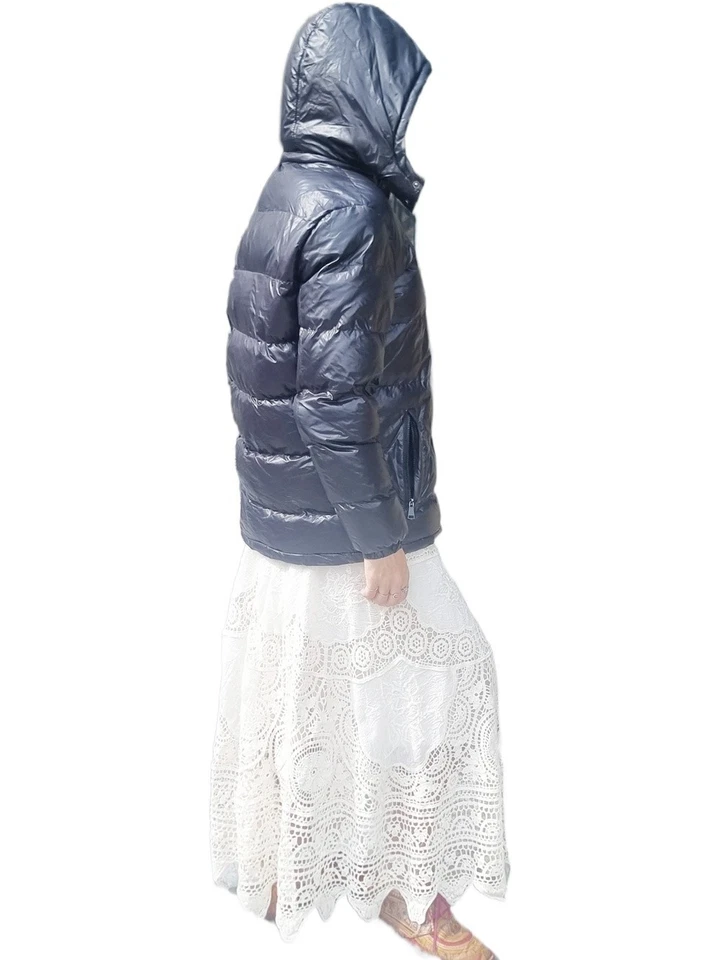 Moncler Acolchado Abajo Puffer Chaqueta Lujo Diseñador Esquí Abrigo Negro Bombardero Invierno Foto 4 de 4