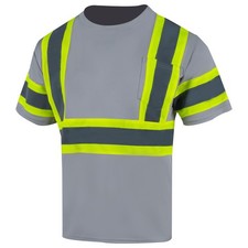 Hi Vis Reflective Safety Shirts for Men Class 1 High Visibility Construction ...