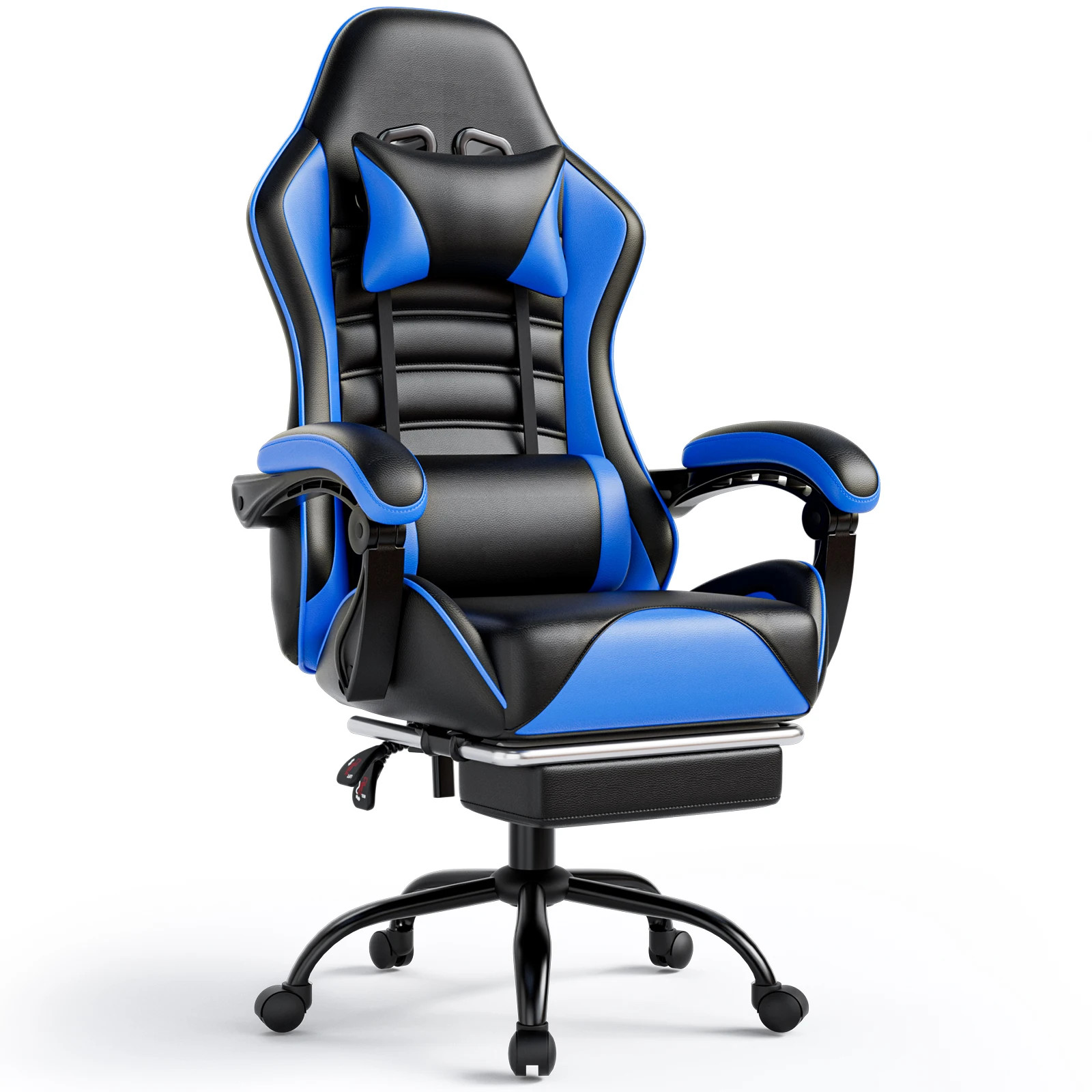 Ergonomic Gaming Chair with Footrest, Racing Style Video Gam