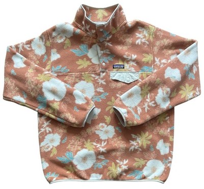 patagonia パタゴニア アルミプレート PATAGONIA SYNCHILLA SNAP-T FLEECE PULLOVER FLOWER POWER TOASTED