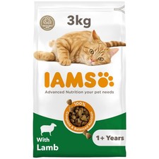 IAMS Complete Dry Cat Food for Adult 1+ Cats with Lamb 3 kg 5.90 per kilo
