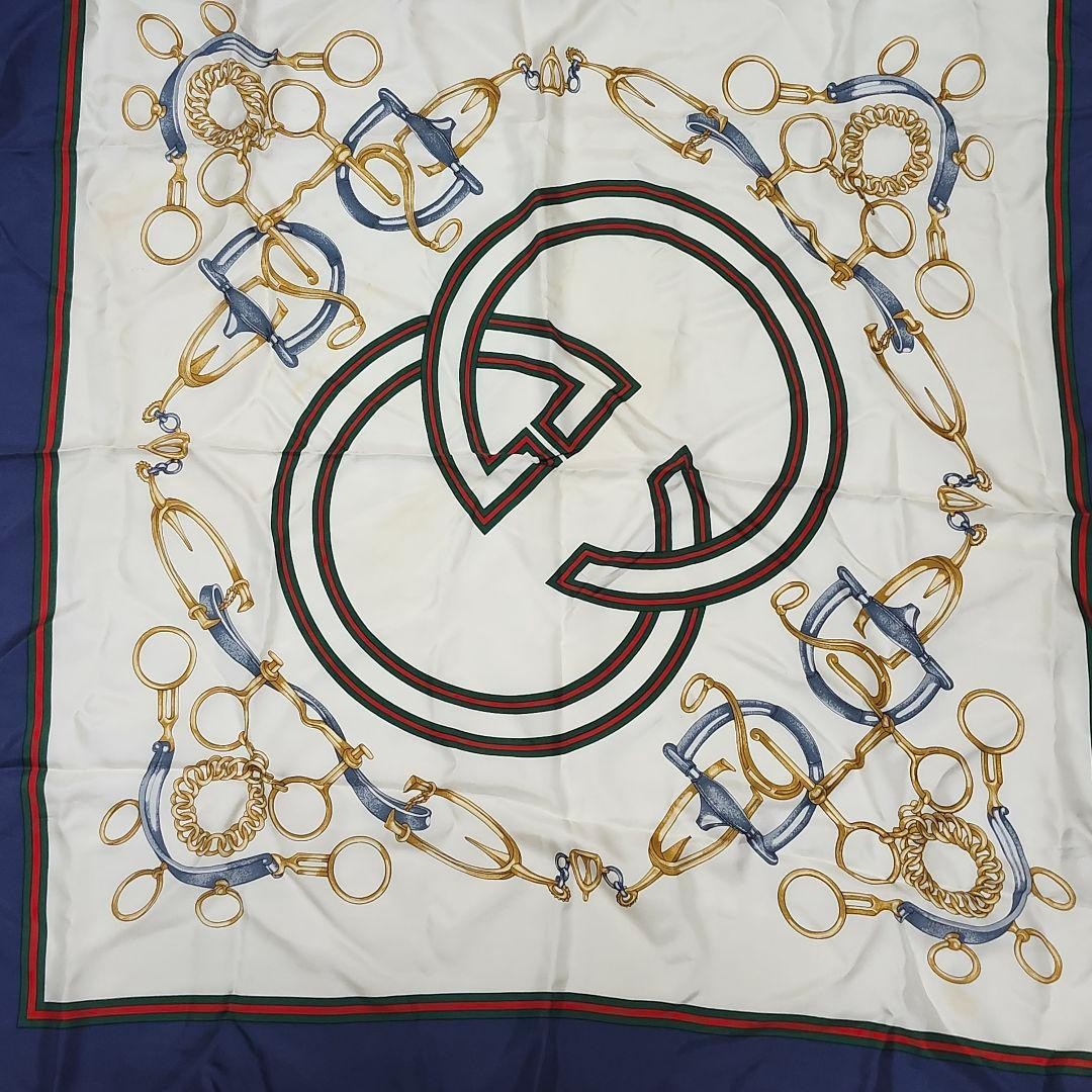 Authentic Gucci Interlocking G Logo Large Scarf T… - image 23