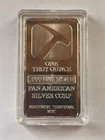 (ONE)  1 Oz. PAN AMERICAN SILVER BAR 0.99 FINE BULLION