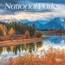 National Parks | 2025 7 x 14 Inch Monthly Mini Wall Calendar | Plastic-Free |...