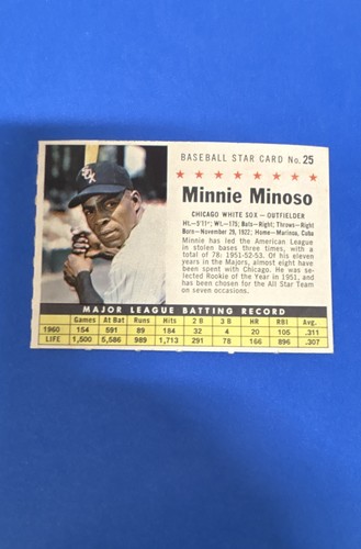 Minnie Minoso [Perforated] #25 1961 Post Cereal card