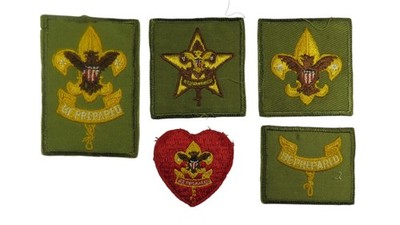 1950s-60s Boy Scouts Complete Rank Set Tenderfoot - Life Patch WORN (WSJ1217)
