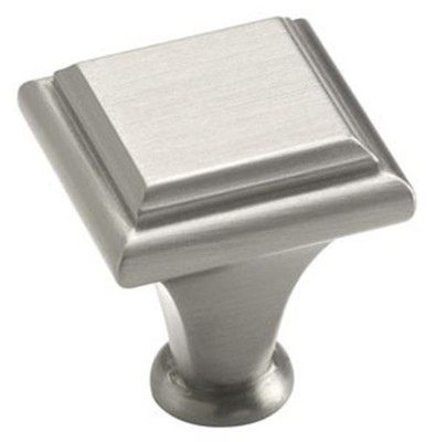 1'' Square Manor Knob Satin Nickel