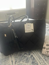 Anne Klein Quilted Black Shoulder Bag  Steve Madden Black Shoulder Bag