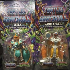 Mattel Turtles of Grayskull Teela & April O'Neil Action Figures MOTU x TMNT