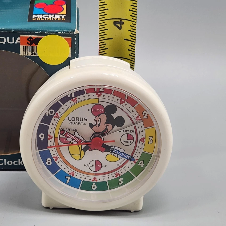 老式迪士尼洛鲁斯石英米老鼠闹钟盒彩虹教学LH115 — 第 4/4 张图片