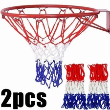 22.05 in Nylon Basketball Net - Tri-Color Red White Blue, 12 Loops, Outdoor Use