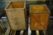 2 x wooden tea chests INC Rothschild stock